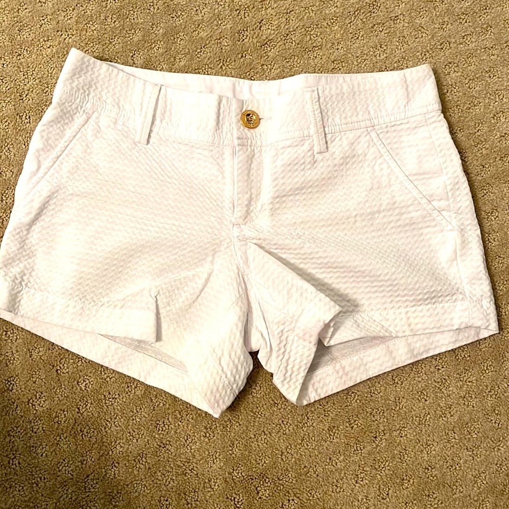 Lilly Pulitzer 5" Callahan Short Resort White Jacquard wave